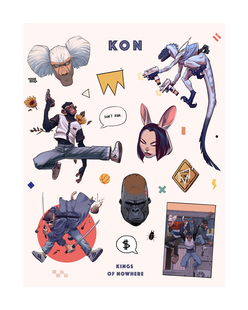 KON STICKER SHEET